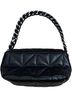 Sonia Rykiel 100% Leather Solid Black Silver Shoulder Bag One size - photo 4