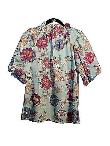 THML Bubble Sleeve Top Short Sleeve Blouse (view 1)