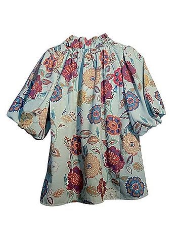THML Bubble Sleeve Top Short Sleeve Blouse (view 2)