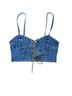 Sugar Thrillz Blue Sleeveless Blouse Size XS - photo 1