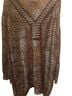 Evolution 100% Polyester Animal Print Brown Black Long Sleeve Blouse Size 3X - photo 1