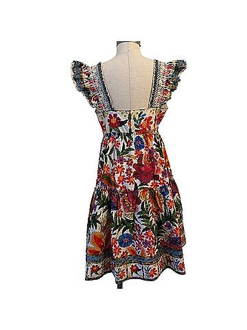 FARM Rio Off-White Tropical Yard Sleeveless Mini Casual Dress (view 2)