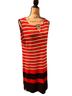 Talbots Stripes Red White Black Sleeveless Top Size M - photo 1