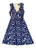 BCBGMAXAZRIA Print Blue White Cocktail Dress Size 4 - photo 1