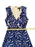 BCBGMAXAZRIA Print Blue White Cocktail Dress Size 4 - photo 7