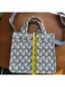 Urban Expressions 100% Leather Solid Blue White Leather Tote One size - photo 7
