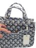 Urban Expressions 100% Leather Solid Blue White Leather Tote One size - photo 2