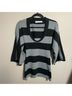 Trina Turk 100% Cashmere Stripes Black Gray Cashmere Pullover Sweater Size S - photo 7
