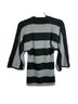 Trina Turk 100% Cashmere Stripes Black Gray Cashmere Pullover Sweater Size S - photo 2