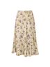 Jaclyn Smith 100% Polyester Floral Purple Ivory Casual Skirt Size 16 - photo 1