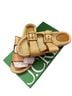 J.Crew 100% Raffia Gold Sandals Size 11 - photo 2