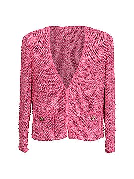 Chanel Chanel 2021 Tweed Pattern Jacket in Pink Cotton (view 1)
