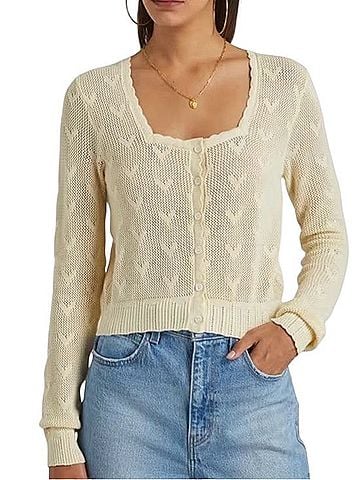 LoveShackFancy Venice Crop Cardigan (view 1)