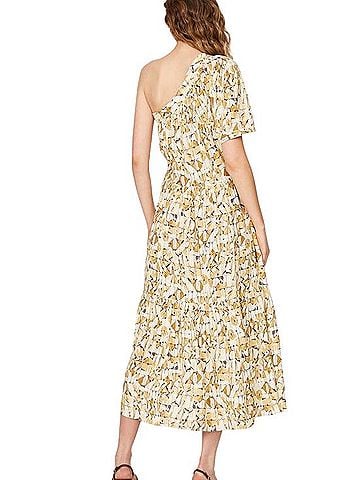 sita murt Yellow One Shoulder Dress Casual Dress (view 2)