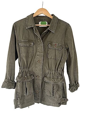 Anthropologie Arly Sweater-Back Army Green Anorak Jacket (view 1)