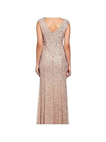 Adrianna Papell Sequin Beaded Gown Cocktail Dress (view 2)