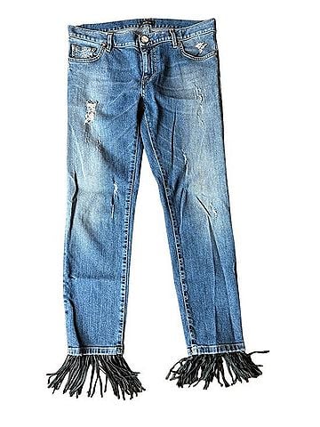 Pinko Distressed Fringe Jeans Jeans (view 1)