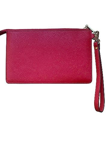 Michael Kors Michael Kors Red Leather Wristlet Clutch Leather Clutch (view 2)