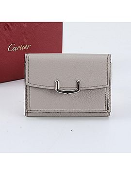 Cartier Cartier C de Leather Tri-fold Wallet, Compact Brand Name, Women's (view 1)