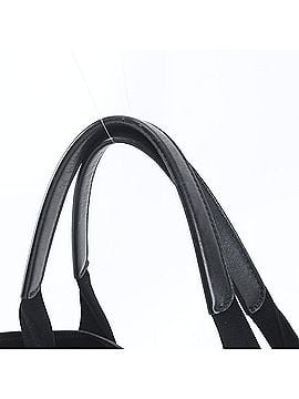 Balenciaga Balenciaga Navy Cabas M 339936 Leather Canvas Tote Bag Handbag Shoulder Women's (view 2)