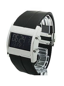 TAG Heuer TAG HEUER Microtimer Steel Rubber Quartz Mens Watch CS111C Polished (view 2)
