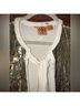 Tory Burch 100% Silk Gold Ivory Blazer Size 6 - photo 5