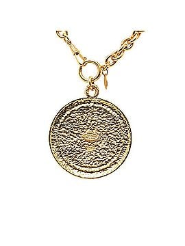 Chanel Chanel Coco Mark Palm Tree Lion Medal Chain Necklace Pendant Gold Plated Women's CHANEL (view 2)