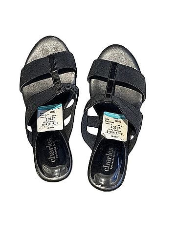 Charles by Charles David Black Elastic Wedges (view 1)