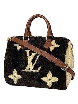 Louis Vuitton Louis Vuitton Speedy Bandoulière 25 2-Way Shoulder Bag, Monogram Teddy Handbag, Leather, Dark Brown/Beige, M55422, Women's (view 1)