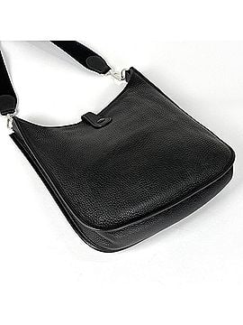 Hermès Hermes Evelyne 1 PM Perforated H Logo Shoulder Bag, Taurillon Clemence Leather, Black, J, Women's (view 2)