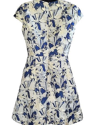 Vince Camuto Floral Fit &amp; Flare Dress Casual Dress (view 2)