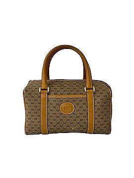Gucci GUCCI Old Gucci Micro GG Logo Leather Handbag/Mini Boston Bag in Camel (33618) (view 1)