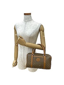 Gucci GUCCI Old Gucci Micro GG Logo Leather Handbag/Mini Boston Bag in Camel (33618) (view 2)