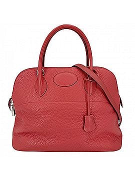 Hermès Hermes Bolide 35 Women's Handbag Shoulder Bag Crossbody HERMES ?N Leather Red Silver Hardware 2010 (view 1)