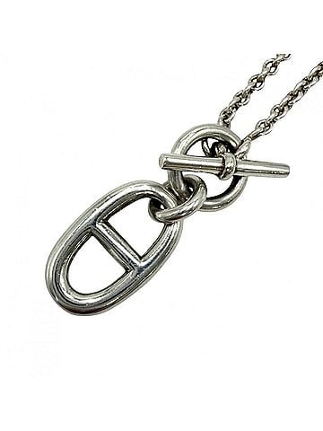 Hermès Hermes necklace for women, Chaine d'Ancre Amulet pendant, jewelry accessory, 925 sterling silver, approximately 10.8g (view 1)