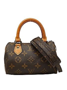 Louis Vuitton Louis Vuitton Monogram Mini Speedy Handbag Shoulder Bag 2WAY M41534 Brown Leather Women's LOUIS VUITTON (view 1)