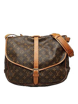 Louis Vuitton Louis Vuitton Monogram Saumur 35 Crossbody Shoulder Bag M42254 Brown Leather Women's LOUIS VUITTON (view 1)
