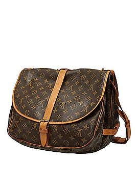 Louis Vuitton Louis Vuitton Monogram Saumur 35 Crossbody Shoulder Bag M42254 Brown Leather Women's LOUIS VUITTON (view 2)