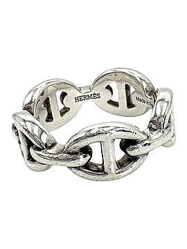 Hermès Hermes ring for men and women, Chaine d'Ancre Enchainée design, sterling silver 925, approximately 5.2g. (view 1)