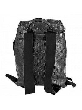 Gucci Gucci Men's Backpack, Guccissima GUCCI 368561, Black with Silver Hardware (view 2)