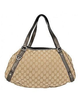 Gucci Gucci handbag for women, Abby tote bag, shoulder GUCCI 130736, GG canvas, leather, beige, gold accents, soft hardware. (view 1)