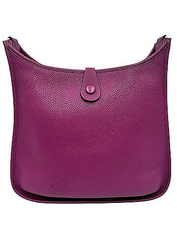 Hermès Hermes Evelyne 1PM Shoulder Bag for Women, H Logo, Shoulder/Crossbody, HERMES ?JO Stamp, Taurillon Leather, Pink Purple, Silver Hardware, 2011 (view 2)