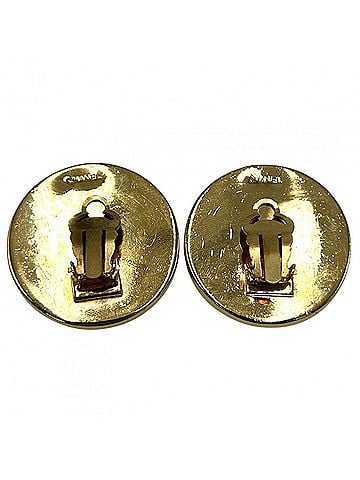 Chanel Chanel Earrings, Women's Accessories, Vintage Owl Motif, CHANEL GP Gold, Approx. 46.9g (view 2)
