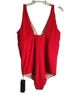 Aqua Blu Red One Piece Swimsuit Size 14 - photo 3