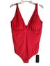 Aqua Blu Red One Piece Swimsuit Size 14 - photo 2