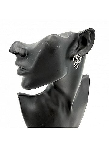 Hermès Hermes Mini Chaine d'Ancre Earrings for Women, Sterling Silver 925, Approx. 6.1g (view 2)