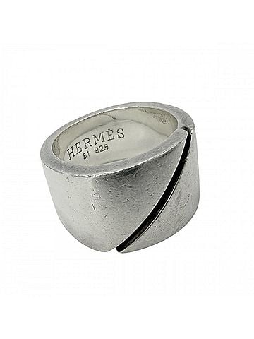 Hermès Hermes women's ring, cut-out design, accessory, jewelry, HERMES 925 sterling silver, approximately 14.7g (view 1)