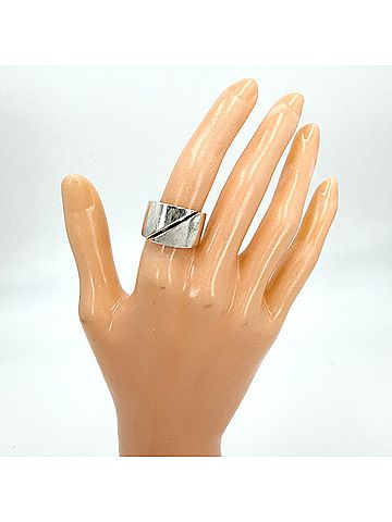 Hermès Hermes women's ring, cut-out design, accessory, jewelry, HERMES 925 sterling silver, approximately 14.7g (view 2)