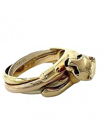 Cartier Cartier Women's Panthère Trinity Three-Color Ring, Au750, 18K Yellow Gold, PG, WG, Panther Design, CARTIER, K18 White Pink Emerald, Approx. 12.4g (view 1)