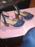 Comfort Plaid Blue Heels Size 10 - photo 4
